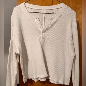 Abercrombie Ling Sleeve Waffle Shirt
